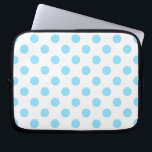 Funda Para Portátil Pos de polka azul y blanco<br><div class="desc">Pos de polka azul y blanco</div>