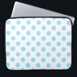 Funda Para Portátil Pos de polka azul y blanco<br><div class="desc">Pos de polka azul y blanco</div>