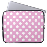 Pos de polka blanca en rosa pálido