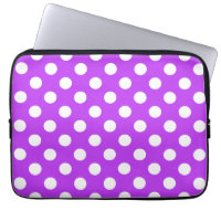 Pos de polka blanco sobre púrpura brillante