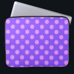 Funda Para Portátil Pos de polka de Lilac en periwinkle<br><div class="desc">Pos de polka de Lilac en periwinkle</div>