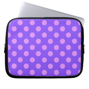 Funda Para Portátil Pos de polka de Lilac en periwinkle