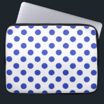 Funda Para Portátil Pos reales de polka azul<br><div class="desc">Paquetes reales de polka azul sobre fondo blanco</div>