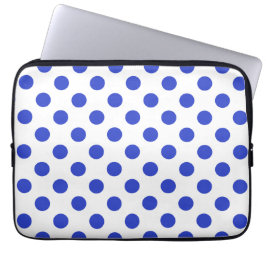 Funda Para Portátil Pos reales de polka azul