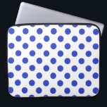 Funda Para Portátil Pos reales de polka azul<br><div class="desc">Paquetes reales de polka azul sobre fondo blanco</div>