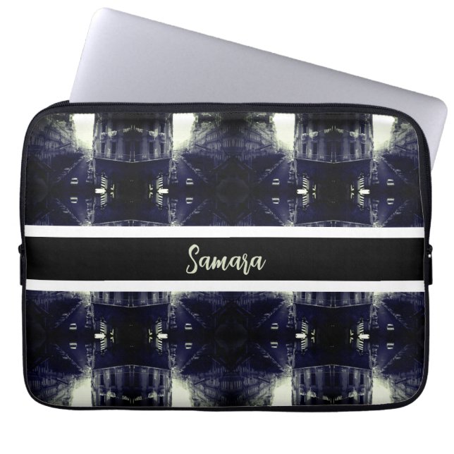 Funda Para Portátil Postal antigua Argelia Argel coches edificio Tarje (Frente)