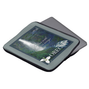 Funda Para Portátil Poster de Cascada de Oregon