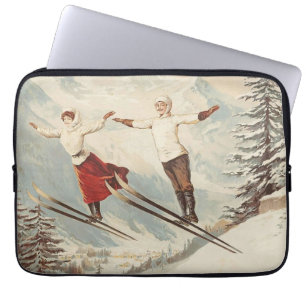 Funda Para Portátil Poster de esquí francés Chamonix Mont Blanc Vintag