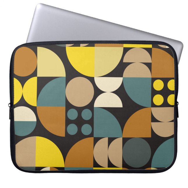 Funda Para Portátil Poster de ilustraciones abstractas geométricas con (Frente)