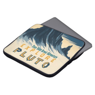 Funda Para Portátil Póster de viaje vintage Explorar Plutón - Espacio 
