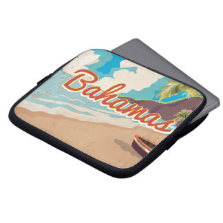 Funda Para Portátil Poster de Viajes de las Bahamas.