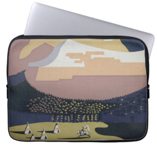 Funda Para Portátil Poster De Viajes Vintage Promoviendo Viajes A Mont