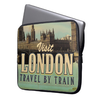 Funda Para Portátil Poster de Vintage Visit London