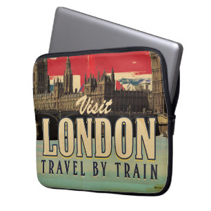 Funda Para Portátil Poster de Vintage Visit London