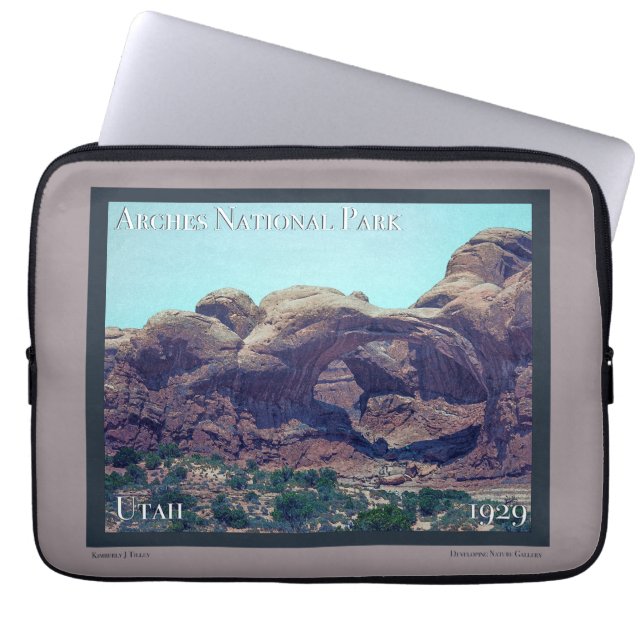 Funda Para Portátil Poster del Parque Nacional Arches (Frente)