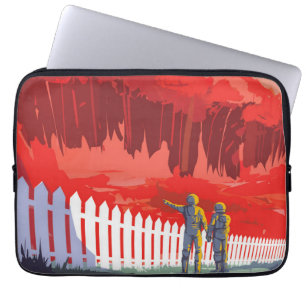Funda Para Portátil Poster Retro Espacial De Kepler-186f.