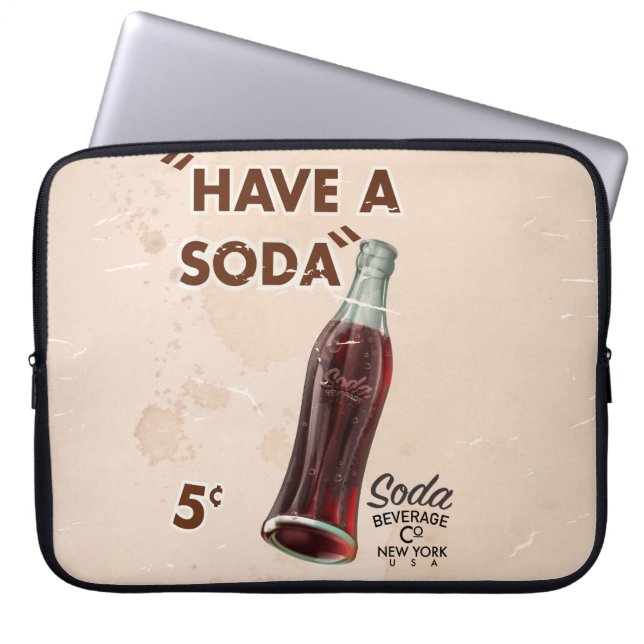 Funda Para Portátil Poster Vintage Soda (Frente)