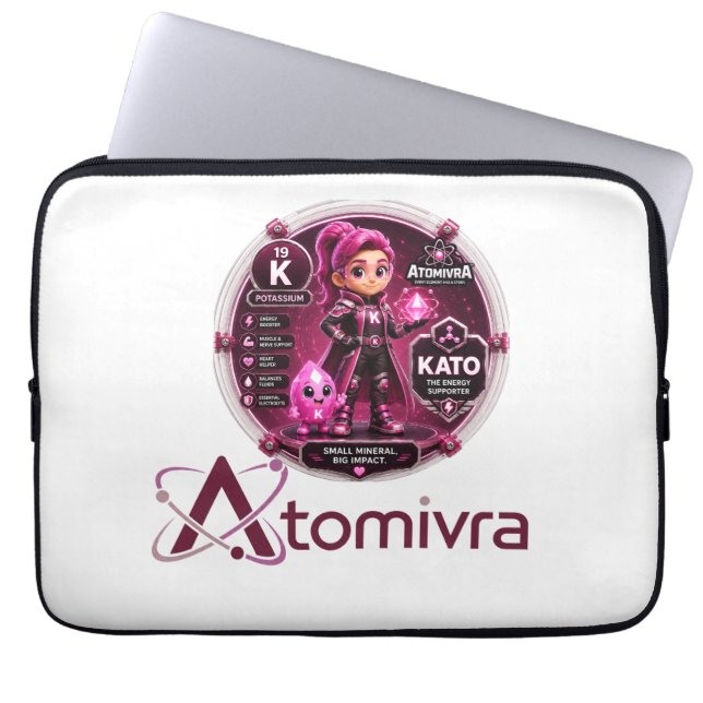 Funda Para Portátil Potasio ATOMIVRA (Frente)