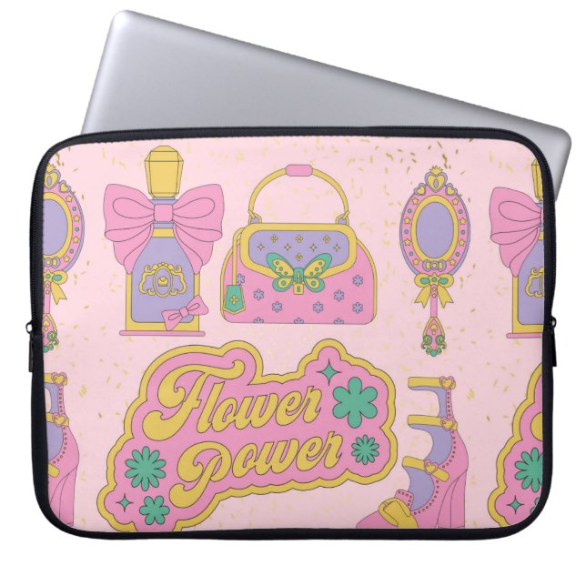 Funda Para Portátil Potencia de flor (Frente)