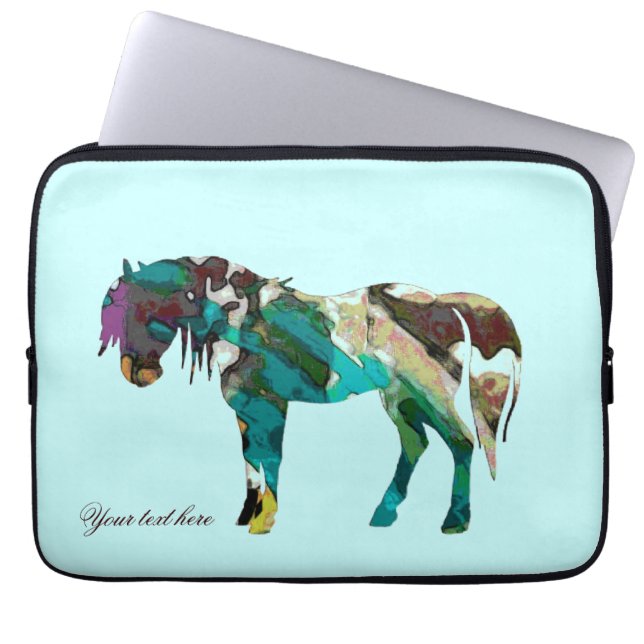 Funda Para Portátil Potro de la aguamarina (Frente)