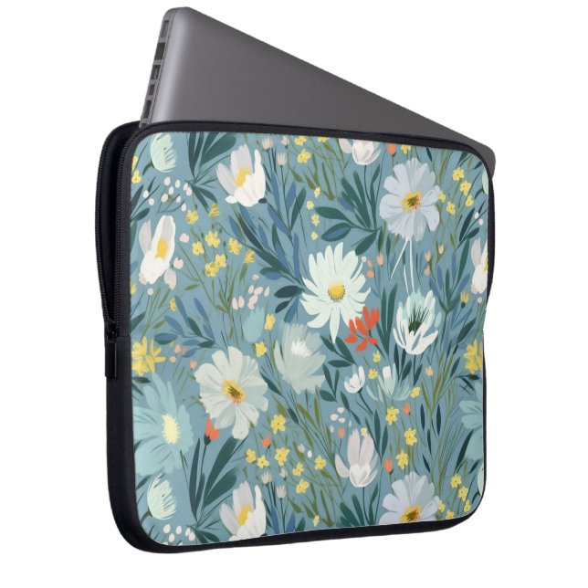 Funda Para Portátil Pradera de verano de flores silvestres (Anverso derecho)