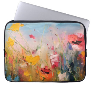 Funda Para Portátil Prado de Verano – Flores Silvestres Abstractas Exp