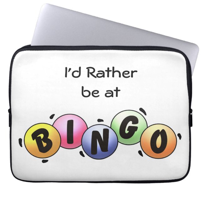 Funda Para Portátil Prefiero estar en BINGO (Frente)