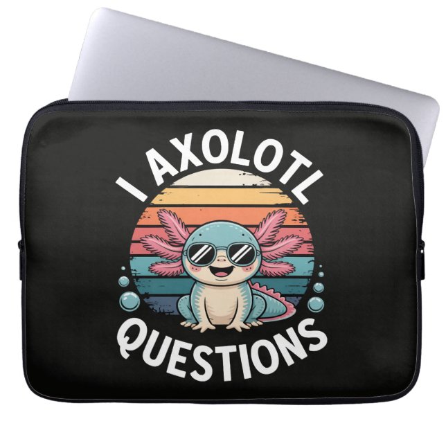 Funda Para Portátil Preguntas de Ajolote (Frente)