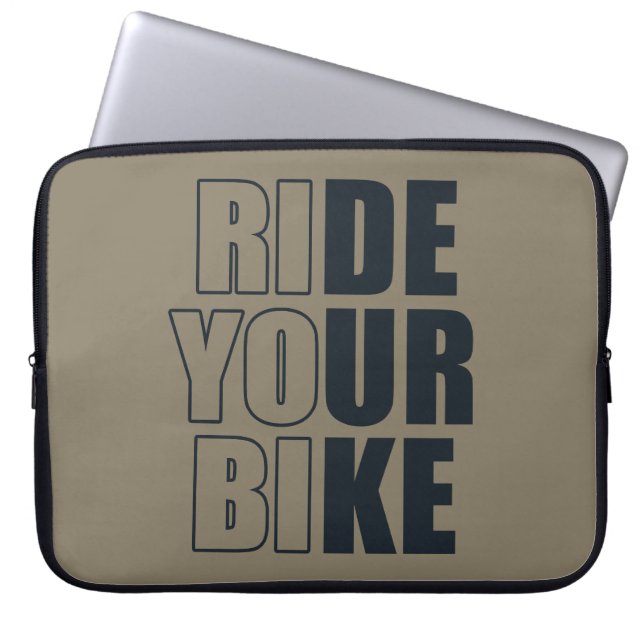 Funda Para Portátil presupuesto de ciclismo de montaña motivador (Frente)