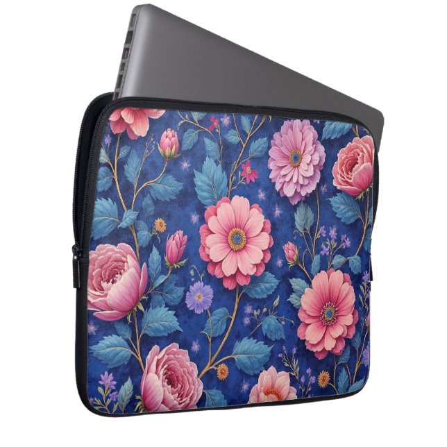 Funda Para Portátil Pretty pink floral pattern (Anverso derecho)
