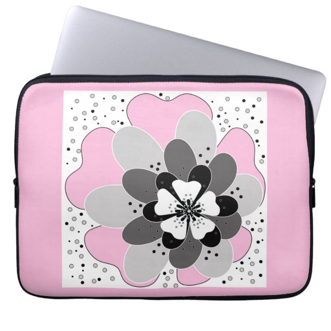 Funda Para Portátil Primavera de las flores rosadas (Frente)