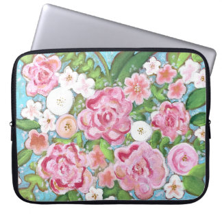 Funda Para Portátil Primavera floral rosa florece en el soporte de por