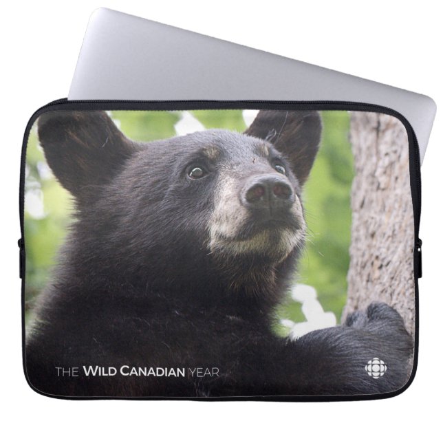 Funda Para Portátil Primavera - Oso negro (Frente)