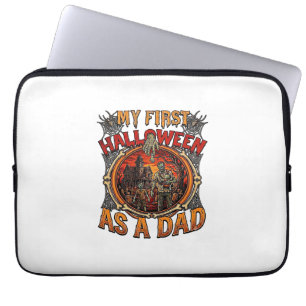 Funda Para Portátil Primera Halloween como papá Zombie Casa Embrujada 