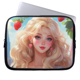 Funda Para Portátil Princesa de fresa