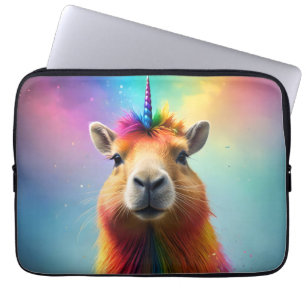 Funda Para Portátil Prismhorn: El Capybaraicornio Arcoiris