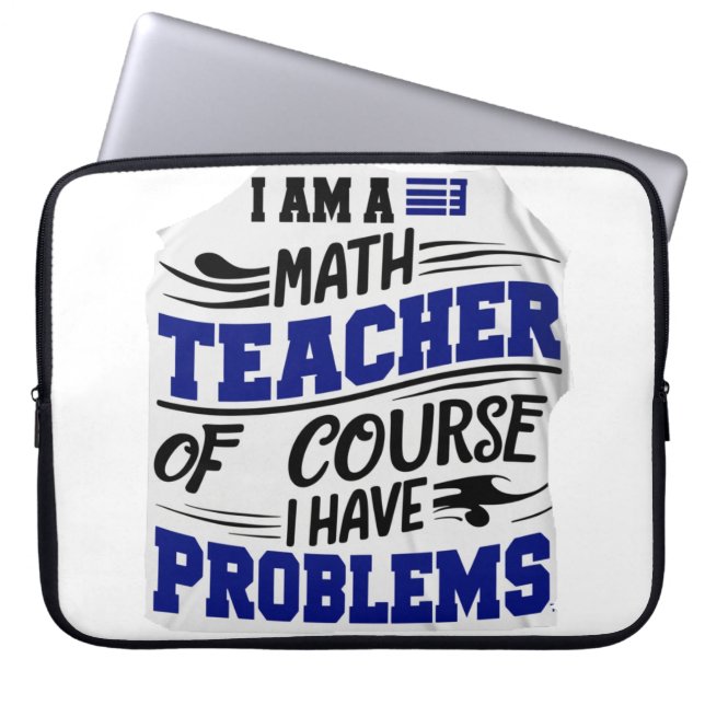 Funda Para Portátil Profesor de Matemáticas Broma  (Frente)