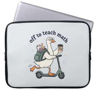 Funda Para Portátil Profesor de matemáticas Funny Goose se va a enseña