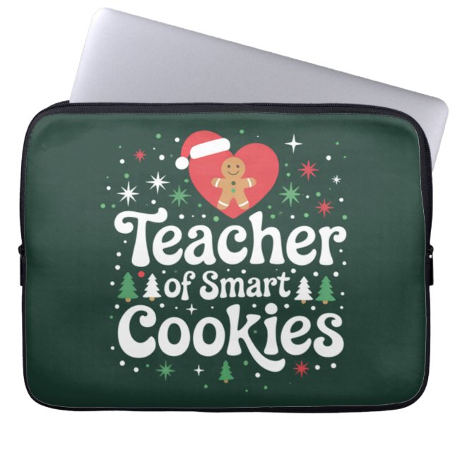 Funda Para Portátil Profesor de Navidad de Galletas Inteligentes (Frente)