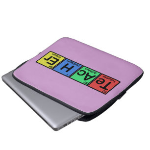 Funda Para Portátil Profesor hecho de colores de los elementos