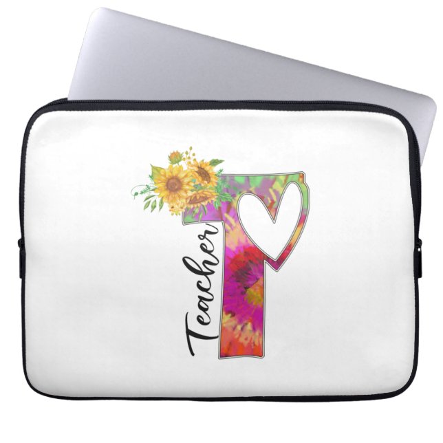 Funda Para Portátil Profesora de Flores de Arte (Frente)