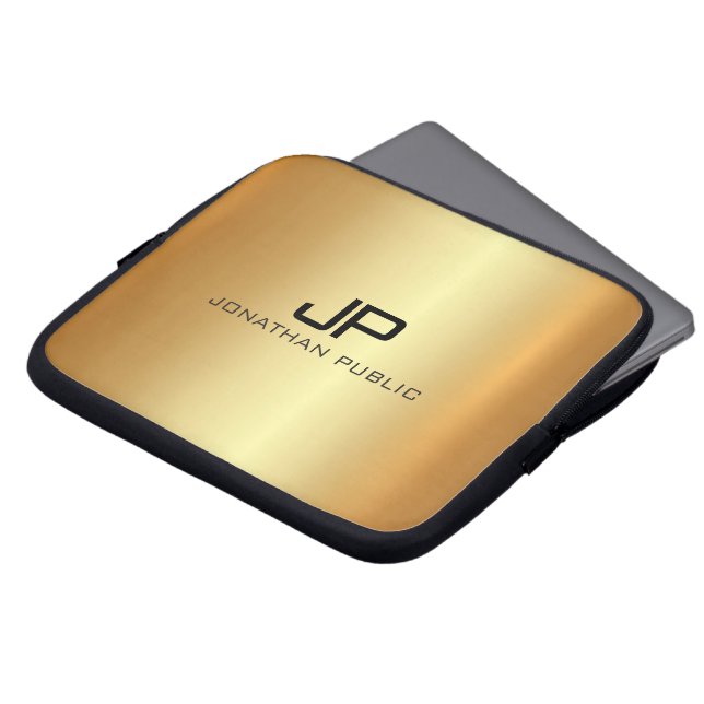 Funda Para Portátil Professional Elegant Modern Luxurious Gold (Superior anverso)