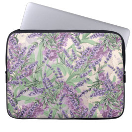 Funda Para Portátil Profusión de lavanda Polvo de lavanda Floral rústi