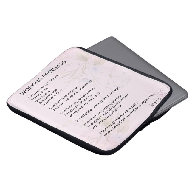 Funda Para Portátil Progreso de trabajo Fomento Poema de Supresión (Superior anverso)