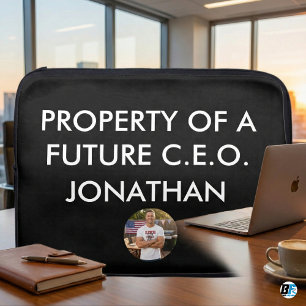 Funda Para Portátil Propiedad del futuro CEO nombre personalizado mini