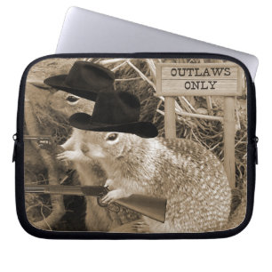 Funda Para Portátil Proscritos de la ardilla en el viejo oeste