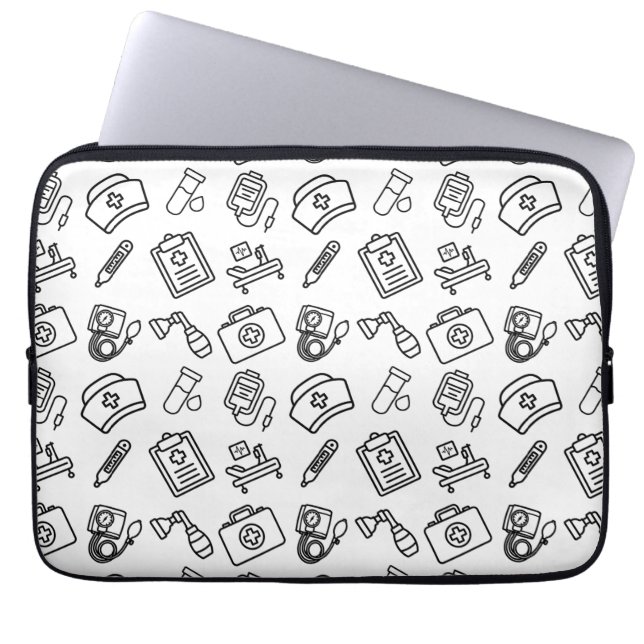 Funda Para Portátil Proud Nurse Icon Pattern Laptop Sleeve (Frente)