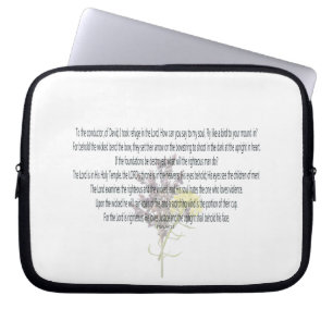 Funda Para Portátil PSALM-11, I took refuge in the Lord, Floral