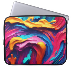 Funda Para Portátil Psicodelación Resumen Colorido Pintado Strokes