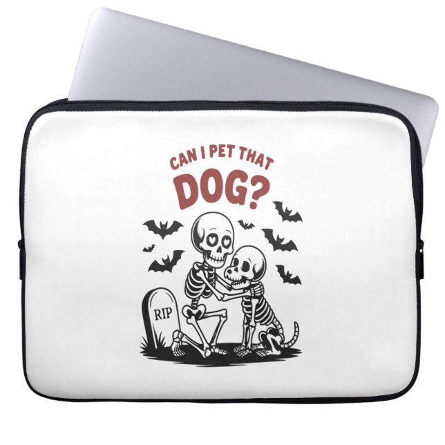Funda Para Portátil ¿Puedo Mascota ese perro Halloween? (Frente)